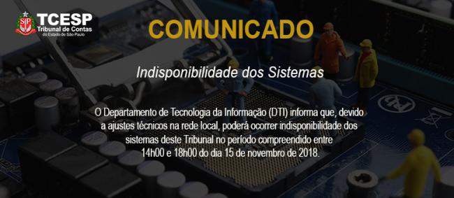  Indisponibilidade dos sistemas 