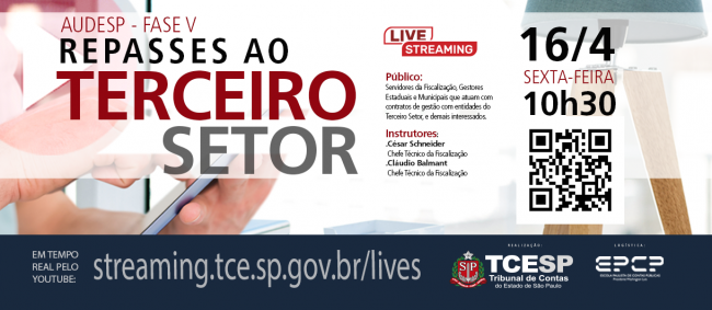 TCE realiza live sobre envio de dados do Terceiro Setor