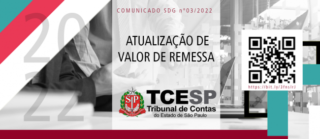 Tribunal de Contas divulga valor de remessa para 2022