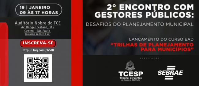 TCESP e Sebrae-SP realizam encontro com gestores públicos no dia 19