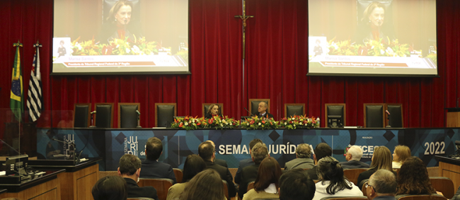 XX Semana Jurídica: Presidente do TRF3 faz palestra sobre atuação da justiça na busca da dignidade humana