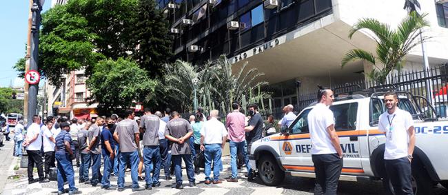 TCE realiza treinamento de abandono dos prédios da Capital 