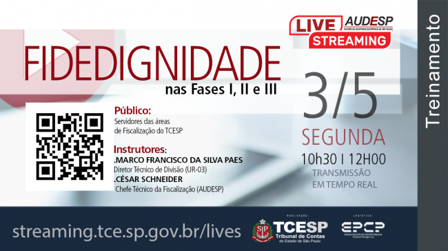Cartaz LIVE: Fidedignidade nas Fases I, II e III do Sistema Audesp 