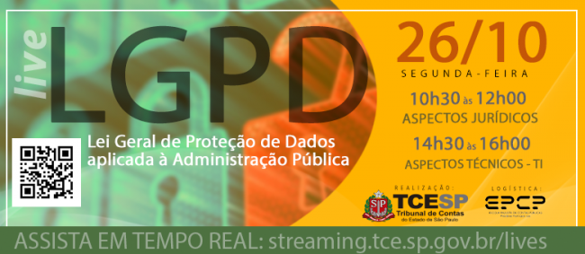 LGPD é tema de debates em live do TCESP na segunda (26/10)