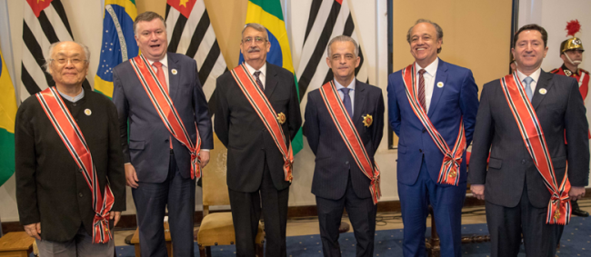 Conselheiro do TCESP recebe Medalha da Ordem do Ipiranga