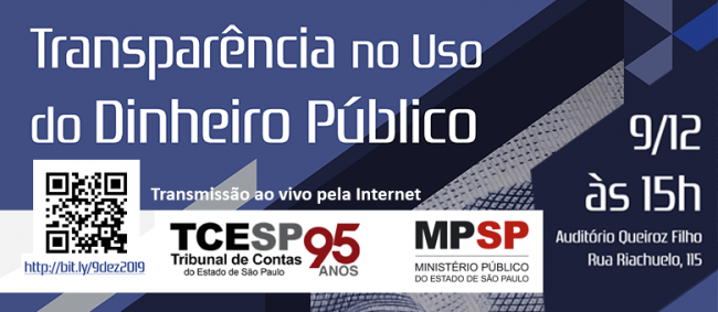 TCE e MPSP debatem transparência e uso do dinheiro público no dia 9