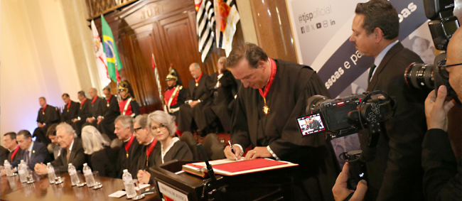 Presidente do TCESP prestigia posse do Conselho Superior da Magistratura