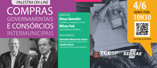 Em parceria com Sebrae, TCE realiza palestras on-line sobre compras governamentais