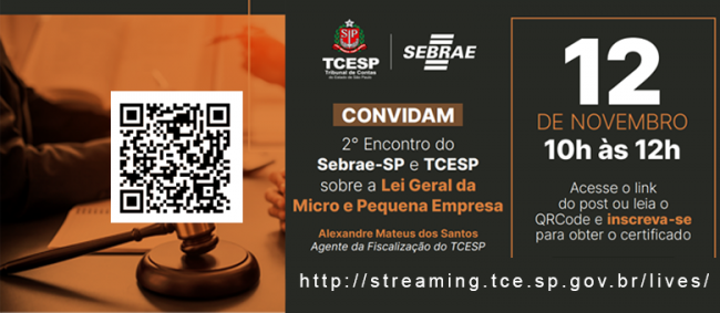 Em parceria com Sebrae, TCE realiza live sobre  Lei Geral da Micro e Pequena Empresa