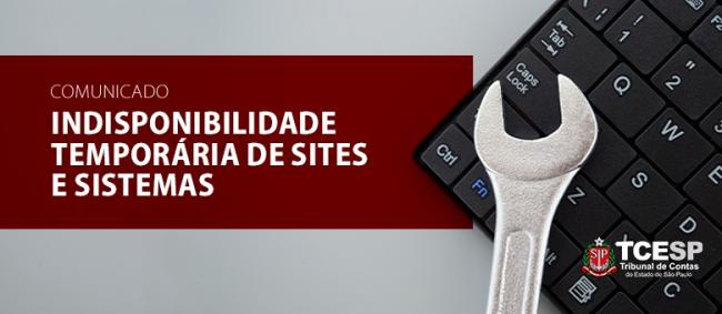 Indisponibilidade temporária de sites e sistemas