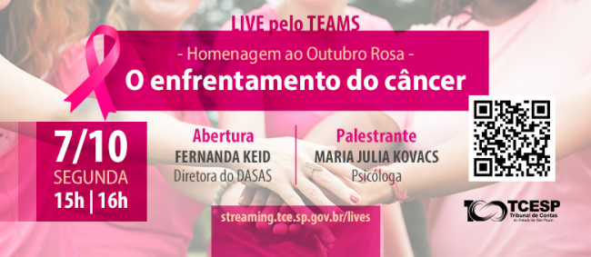 Tribunal de Contas promoverá palestra em homenagem ao Outubro Rosa