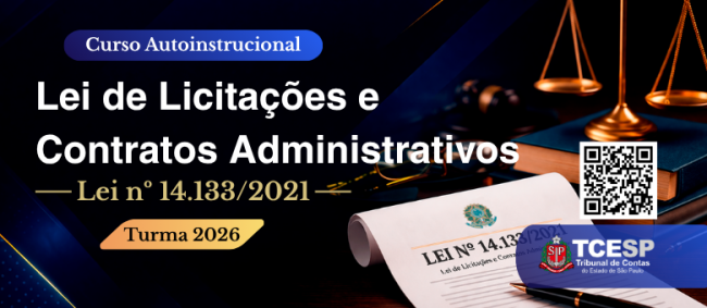 Inscrições para curso ‘Lei de Licitações e Contratos Administrativos" seguem até dia 9 de agosto