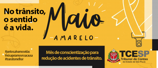 TCESP apoia movimento Maio Amarelo para redução de acidentes no trânsito
