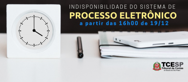 Indisponibilidade do Sistema de Processo Eletrônico