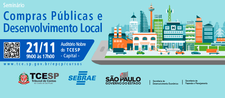 TCE e Sebrae-SP realizarão seminário sobre compras públicas e desenvolvimento local