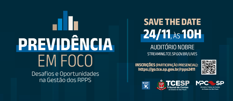 TCESP promoverá encontro sobre ‘Desafios e Oportunidades na Gestão dos RPPS’ 
