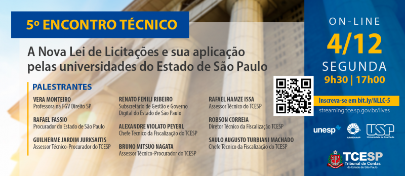 TCE sedia último encontro sobre o impacto da Nova Lei de Licitações nas universidades públicas
