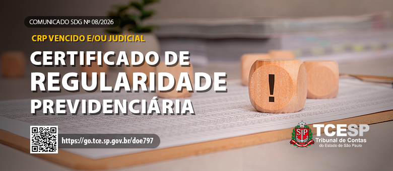 TCE atualiza lista de entes com CRP vencido e/ou expedido por força de decisão judicial
