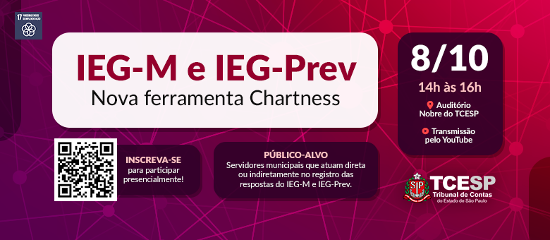TCESP promoverá encontro para falar sobre nova ferramenta que coletará dados do IEG-M e IEG-Prev