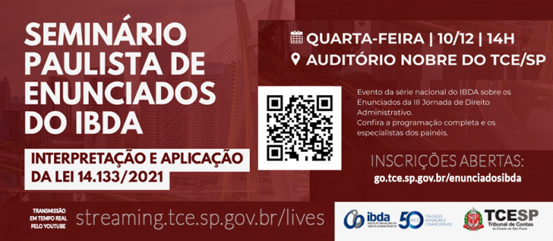 Tribunal de Contas sedia Seminário Paulista de Enunciados sobre a Lei de Licitações no dia 10