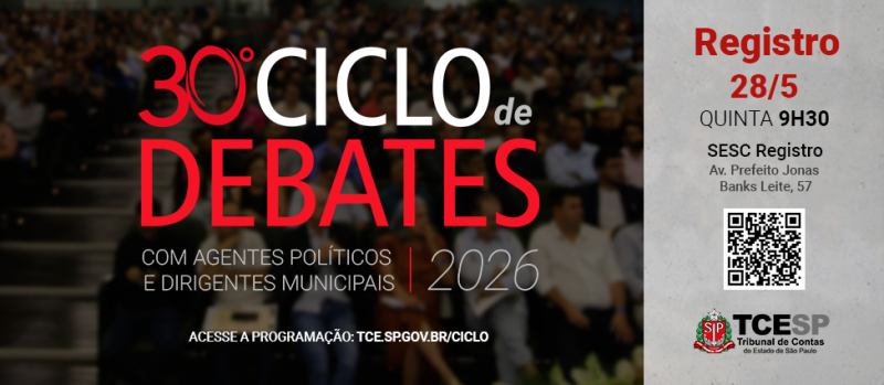 Registro receberá o próximo Ciclo de Debates do TCESP