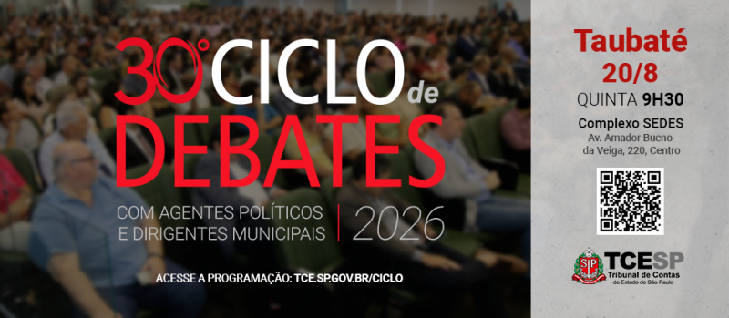 Taubaté recebe Ciclo de Debates do TCESP nesta quinta-feira