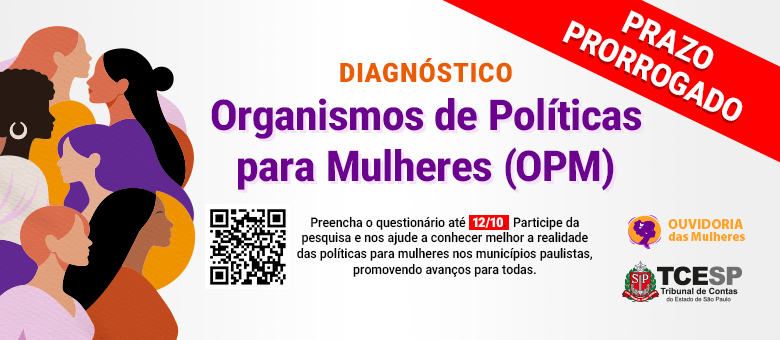 TCESP prorroga prazo para prefeituras responderem ao Diagnóstico de Organismos de Políticas para Mulheres