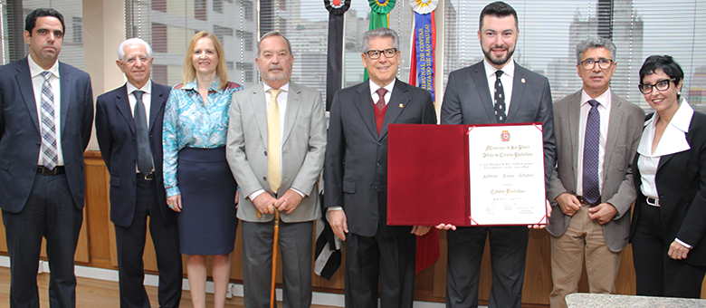 Presidente do TCESP recebe Título de Cidadão Paulistano