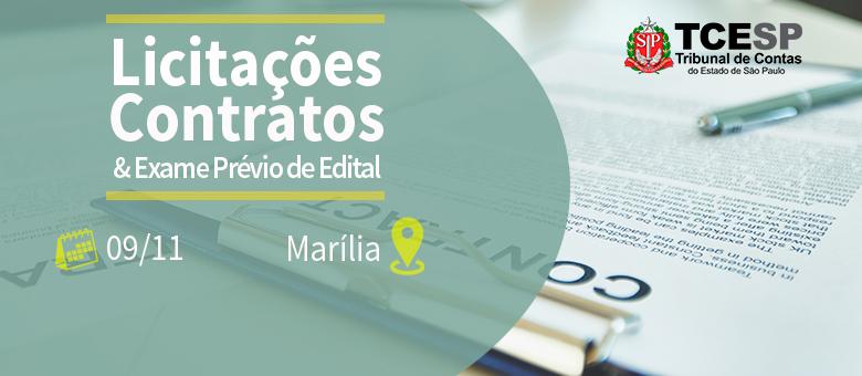 TCESP promove curso sobre licitações, contratos e exame prévio de editais em Marília