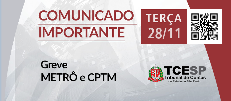 TCESP adotará teletrabalho em dia de greve do Metrô e da CPTM