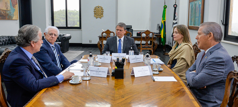 Mesa Diretora do TCE se reúne com Governador Tarcísio de Freitas