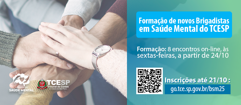 Abertas as inscrições para Curso de Formação de Brigadistas em Saúde Mental do TCESP