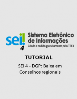 Tutorial - SEI 4 - DGP: Baixa em Conselhos regionais