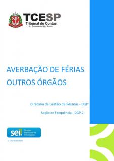 Tutorial - SEI - DGP - Averbação de férias - outros órgãos